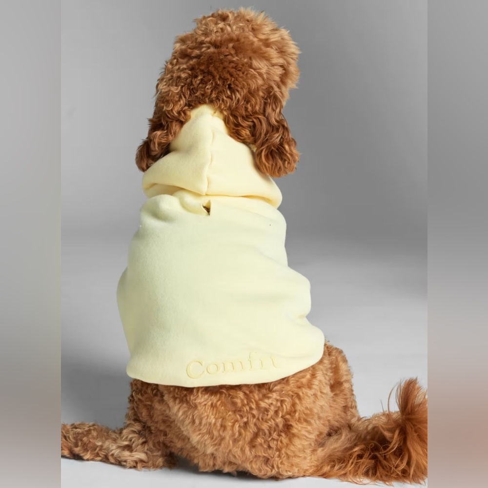 Comfrt Minimalist Paw Hoodie In Buttercream - Picture 5 of 6